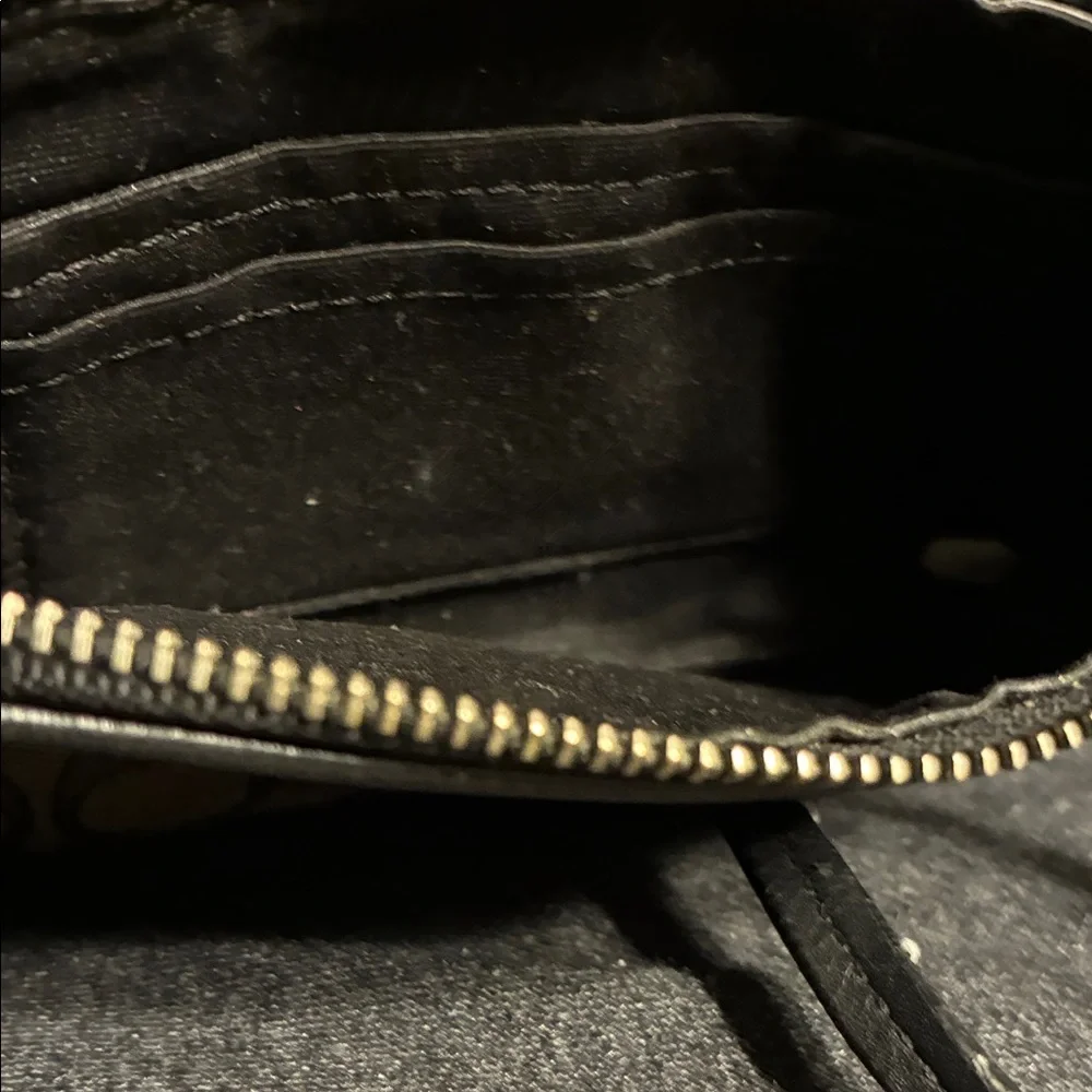 Coach Dark Brown and Black Signature Wristlet - Picture 5 of 5